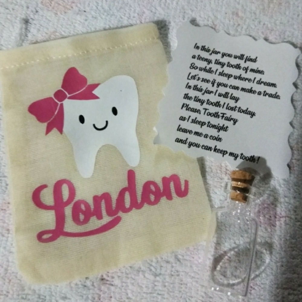 Tooth fairy bag and bottle